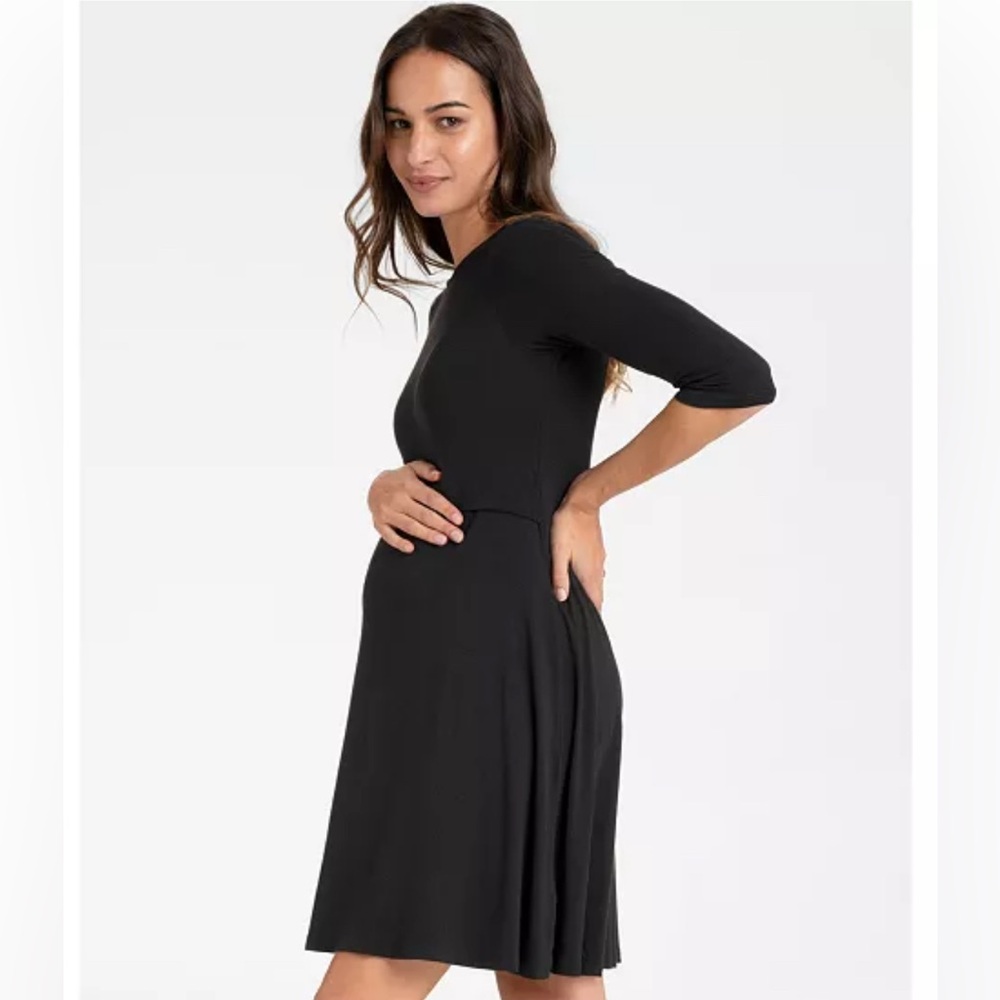 Black Seraphine Maternity and Nursing Dress